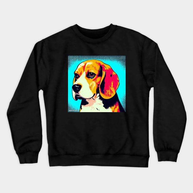 Beagle pop art Crewneck Sweatshirt by Sketchy